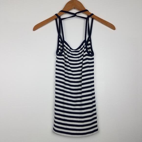 BP | Navy Blue and White Striped Tank Top - Picture 2 of 5
